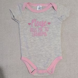 NWOT Pass Me To Grandma Onesie 0-3 month